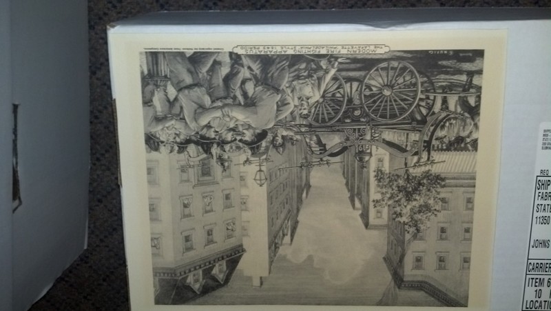 Old Fireman Print Showing "The Lafayette 'Philadel