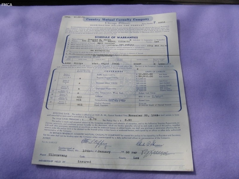 Automobile Policy. County Mutual Casualty Company