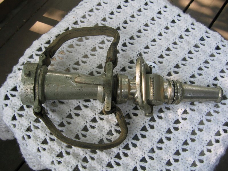 American La France Two Man Nozzle. Etched on Nozz