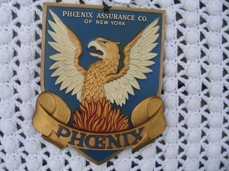 Phoenix Assurance Co of New York. Plaque. Very B