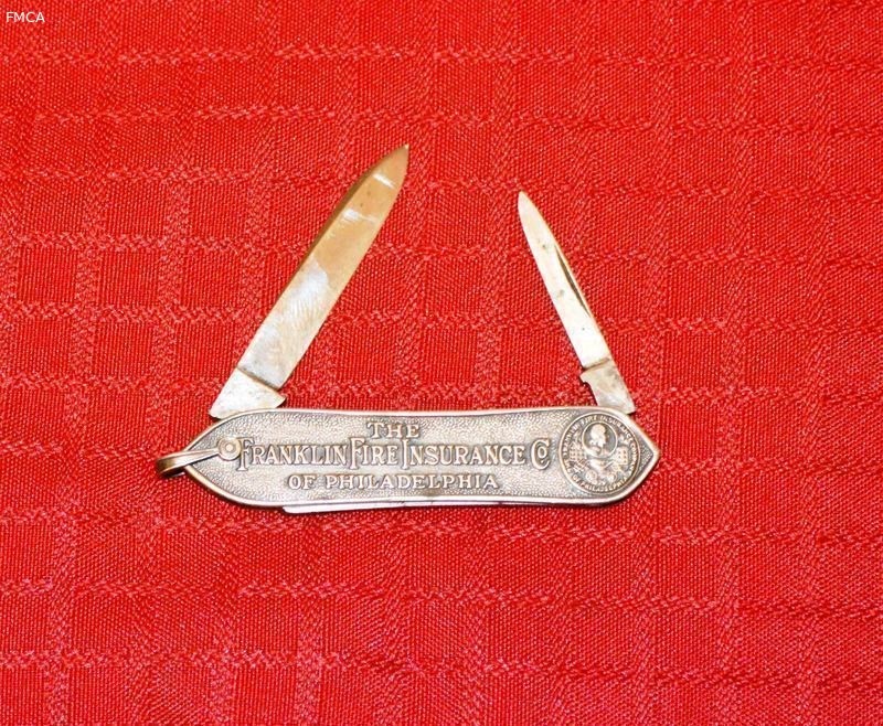Knife. Franklin Fire Insurance Co. 3/4x3 inches.