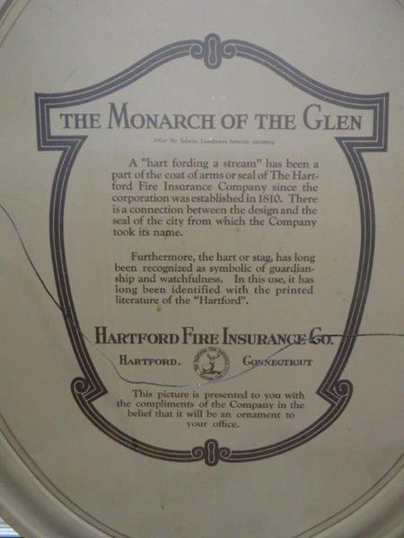 Back of Hartford Sign showing Descriptive Informat