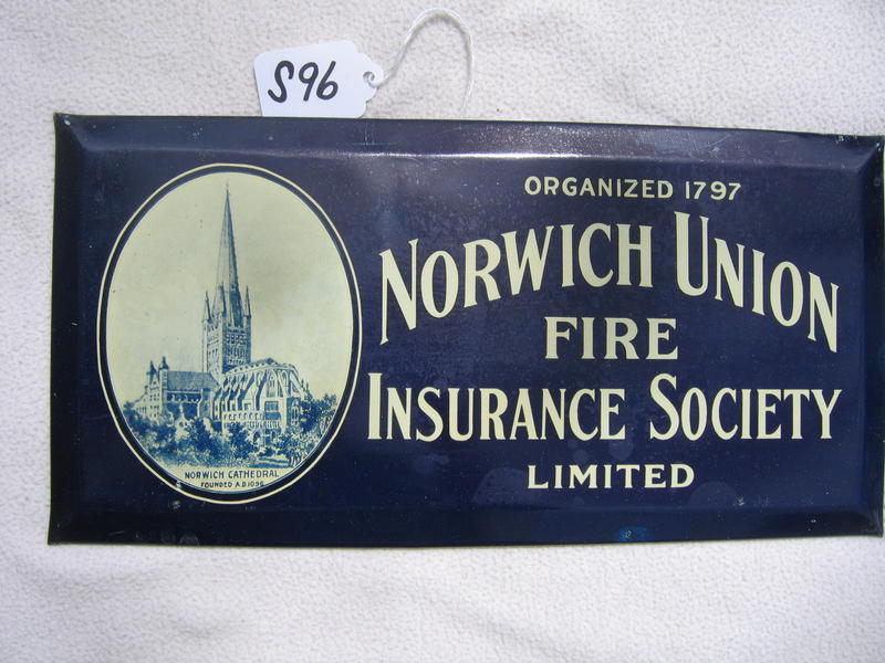 Norwich Union Fire. Great Britain. Plaque. 12x6
