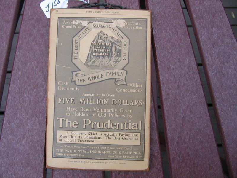 Old Prudential Paper Advertising from "Everybody's
