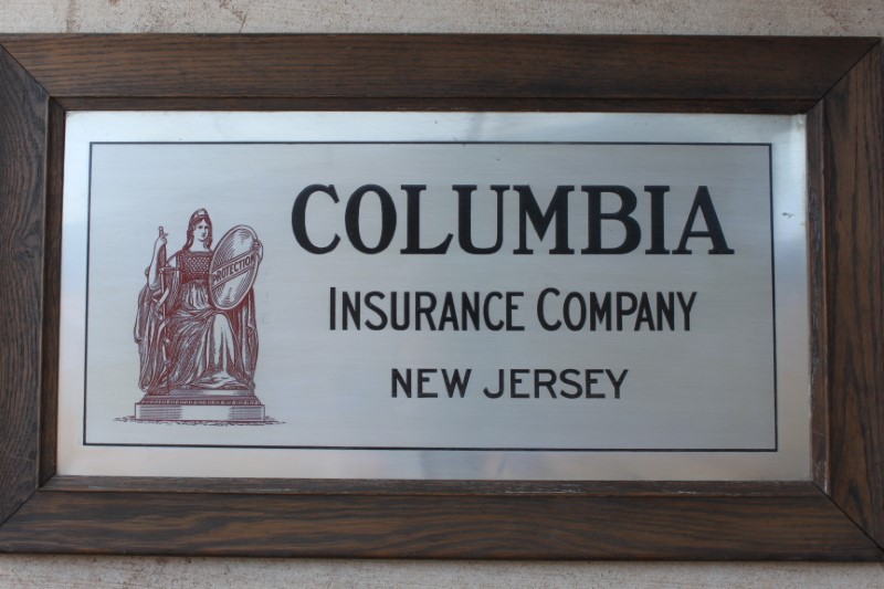 Columbia Insurance Company of New Jersey. Tin Sig