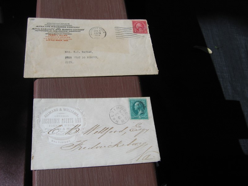 Two Advertising Envelopes. One Envelope is from A
