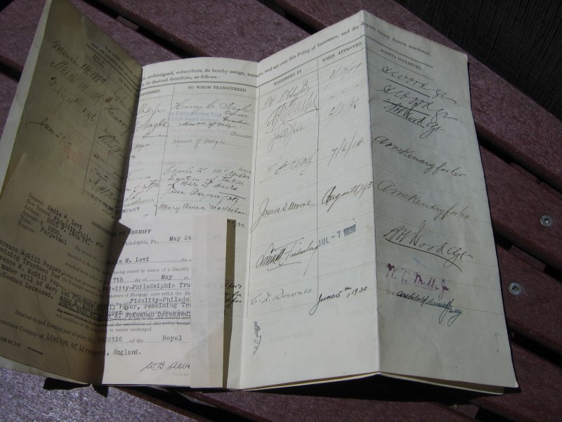 Policy opened up showing list of people to whom tr