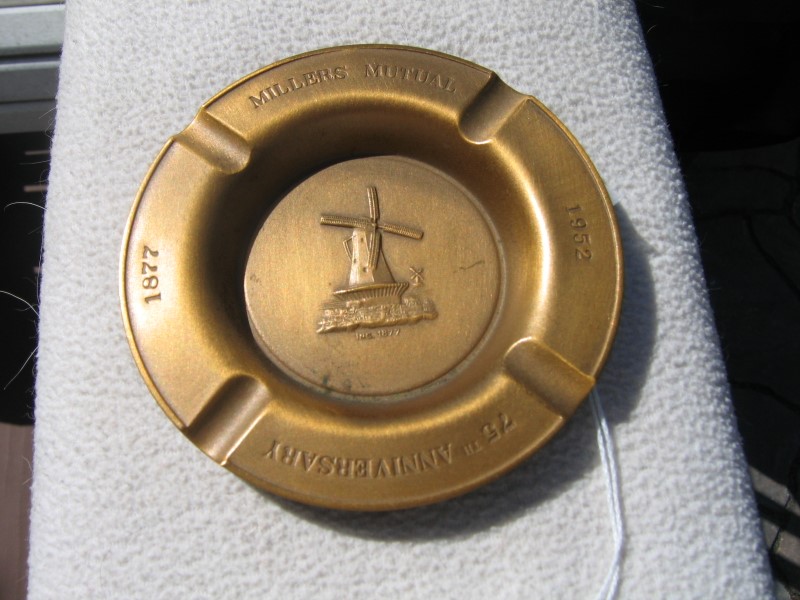 Millers Mutual Ashtray/Tip Tray. 75th Anniversary