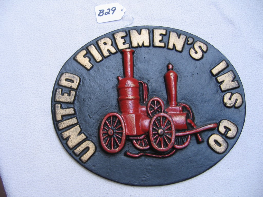 United Firemen's Ins. Co. Reproduction Fire Mark.