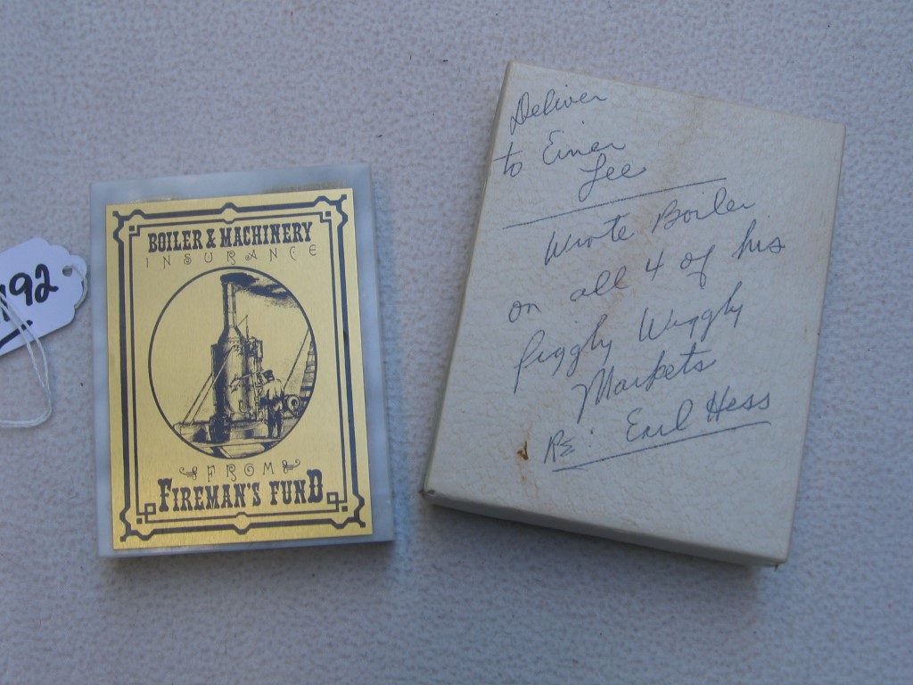 Granite Paperweight from Fireman's Fund. Advertis