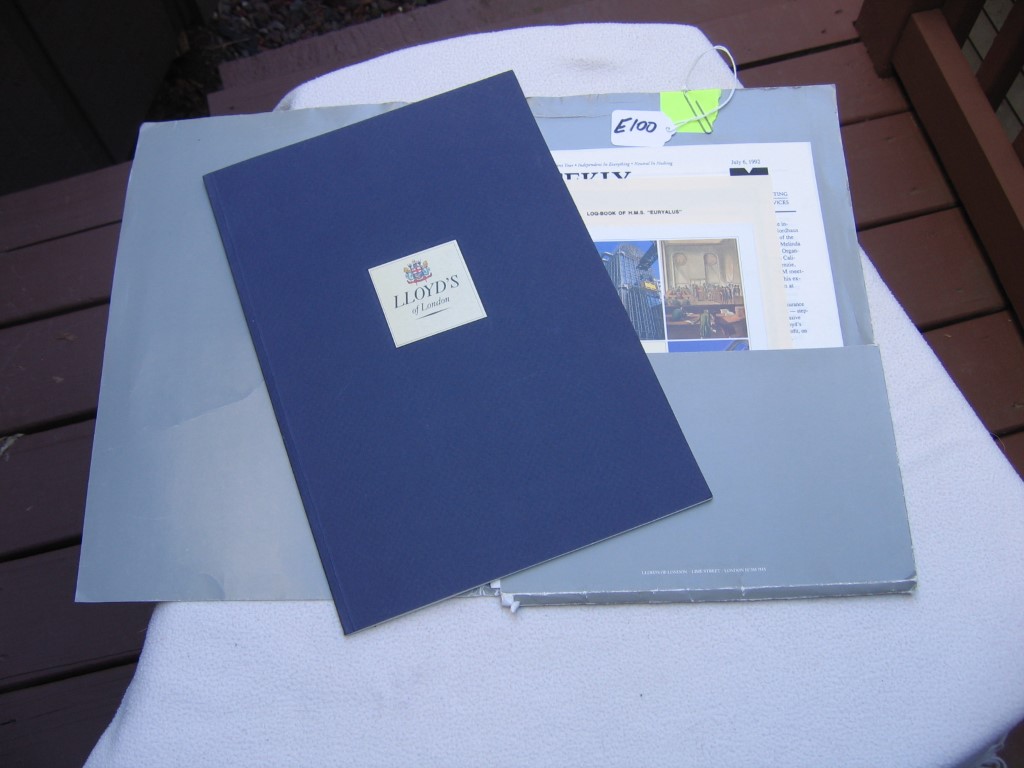 Lloyd's of London Booklet. History of Lloyd's. 40