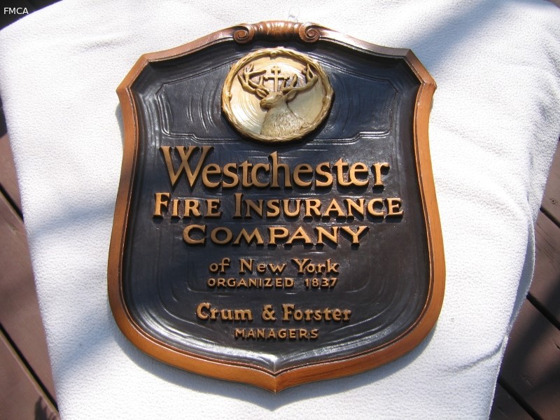 Westchester Fire Ins. Plaque