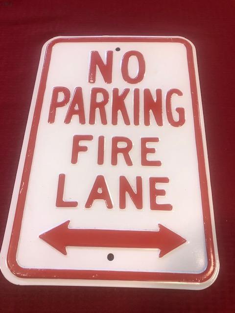 #249 No Parking Fire Lane Sign.