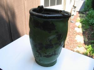 #166 Fire Bucket probably used  for household fires. Old but not in great shape