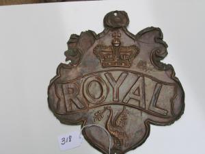 #157 Royal Insurance Company, Liverpool, England.  Copper Fire Mark.  Bulau #891.
