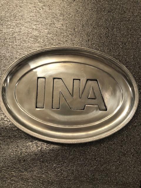 #148 INA Pewter Plate