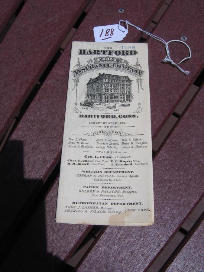 #076 Hartford Insurance Policy on Georgia Property. Expiring 1904.