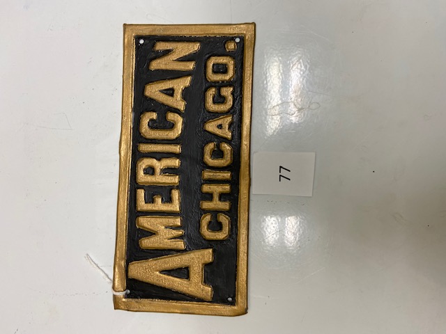 177 Firemark, U.S. American Insurance (Chicago), BU296. 1859 - 1883. Repainted.