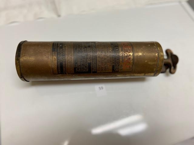 American LaFrance brass fire extinguisher