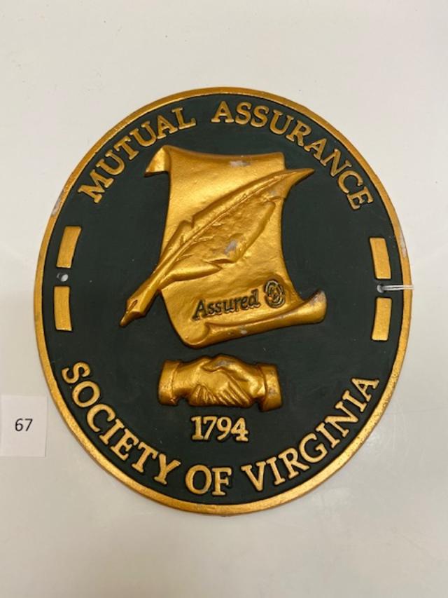 Mutual Assurance Society of Virginia Plaque