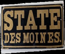 State Insurance Company, Des Moines, IA, B475X1, tin, issued about 1870