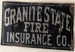 Granite State Fire Insurance company, Portsmouth, NH, B465, tin, 1885-present