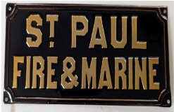 Saint Paul Fire & Marine, Saint Paul, MN, B376-X-1,issued about 1870, tinned sheet iron