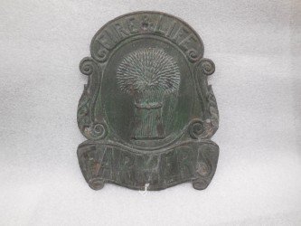 Royal Farmers and General Fire & Life, London, B889, zinc, 1843-1888