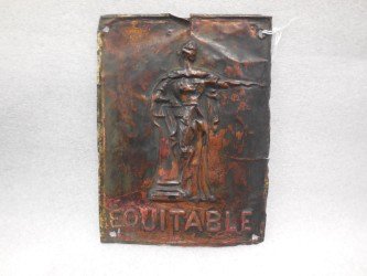 Equitable Fire Insurance, London, copper, B955/W110C, 1873-1890
