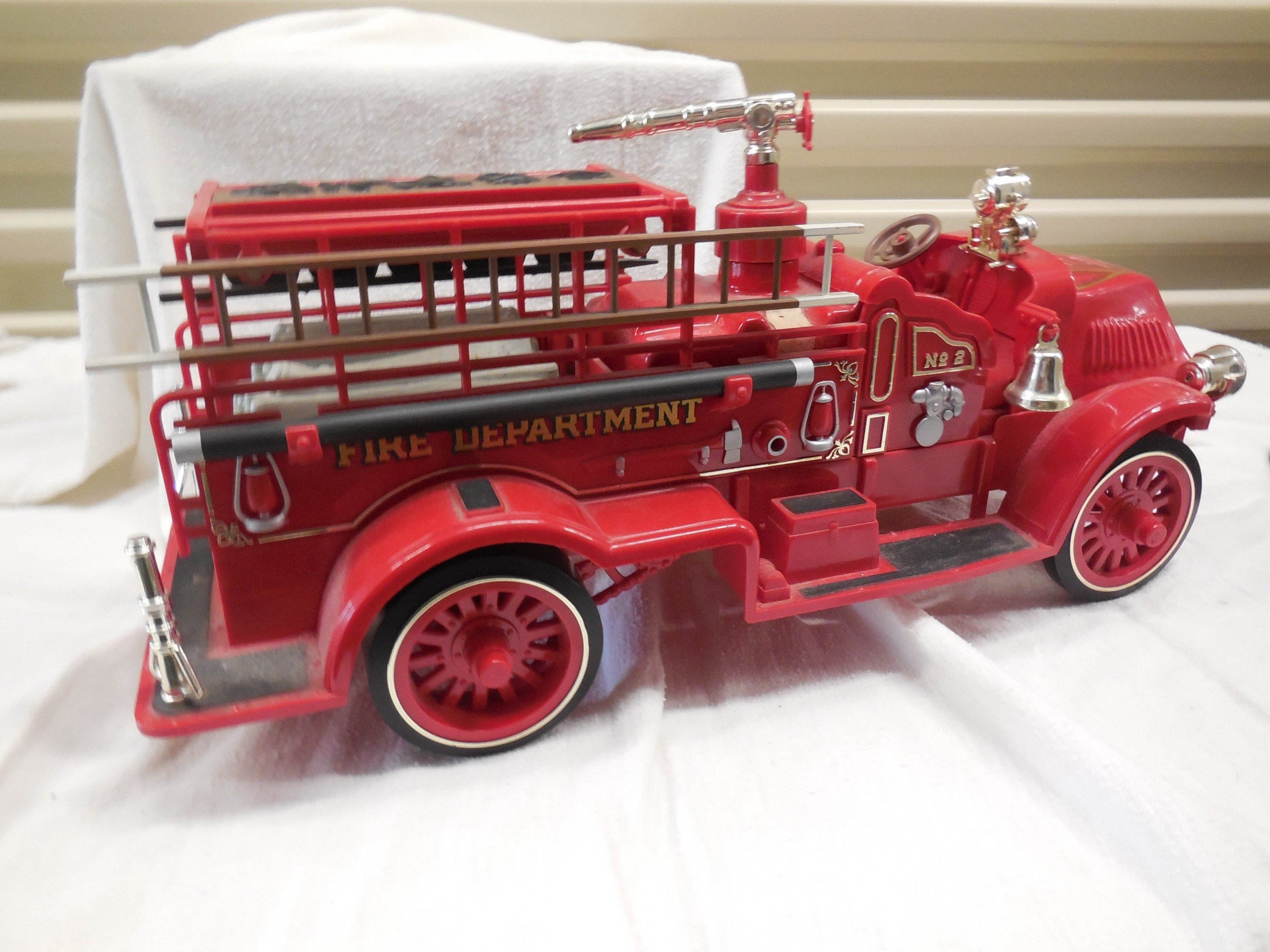 Toy fire truck/whiskey container