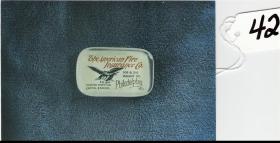 Glass Paperweight. 4"x2 1/2" Rectangular. Red an