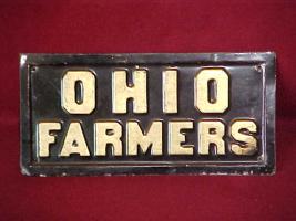Ohio Farmers. Heavy Tin. LeRoy, Ohio. Rectangular.