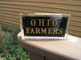 Ohio Farmers Insurance Co. Tin Rectangular. Mark