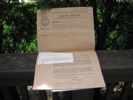 Policy. Lloyds of London. Assured: Milgram Food