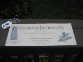 Ink Blotter. Caledonian Insurance Co of Scotland.