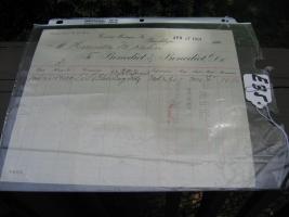 Paper ledger receipt of insurance agency, Benedit