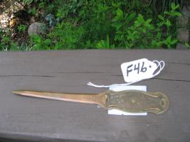 Letter Opener. Brass. Sun Insurance Company of N