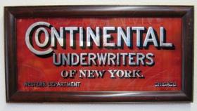 Reverse Glass, "Continental Underwriters of New Yo