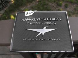 Hawkeye-Security Insurance Company Plaque. Hard P