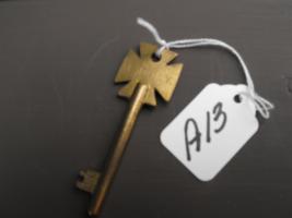Brass Key. Engraved on one side is "F D N Y" for