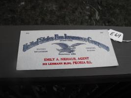 Ink Blotter. United States Fire Insurance Company