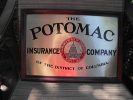 The Potomac Insurance Company Metal Sign. In orig