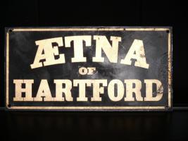 Aetna Of Hartford - Tin Fire Mark - Never Issued -