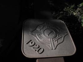 Springfield Fire Co. 1920. Metal Plaque/Sign. 10