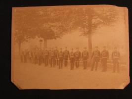 8.5" x 6" cabinet card photo of a "running team".