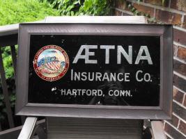 Aetna Insurance Co., Hartford, Conn. Reverse Glas