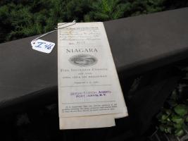 Niagara Fire Insurance Company Insurance Policy.