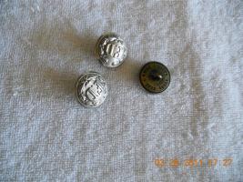 Three Fire Department Buttons. Jacob Reed & Sons,