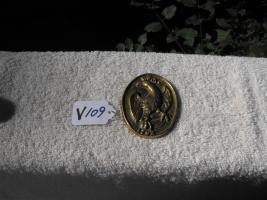 Miniature Brass INA Fire Mark. 3x 2 3/4.