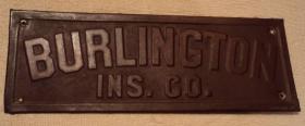 Burlington Insurance Company. Tin. 4 holes. 3 1